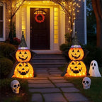 Halloween Pumpkin Decoration Collapsible Warm White LED Weather Resistant