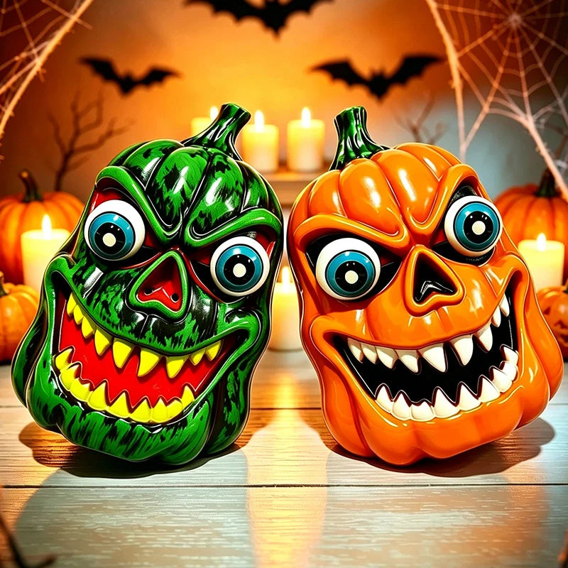 Halloween Pumpkin Decoration LED Eyes & Hidden Candy Compartment