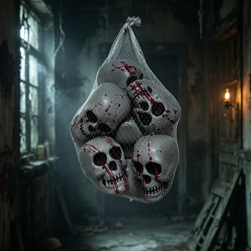 Halloween Skull Decoration Red LED Bloody Detail