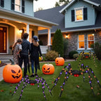 Halloween Spider Decoration Life-Size Red Eyes 100+ LED Lights