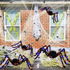 Halloween Spider Life-Size Over 100 LED Lights Weatherproof
