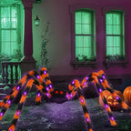 Halloween Spider Life-Size Over 100 LED Lights Weatherproof