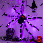 Halloween Spider Life-Size Over 100 LED Lights Weatherproof