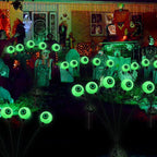 Halloween Stake Lights Solar-Powered Eyeball Design 4-Pack