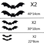 Halloween Wall Bats Glow-In-The-Dark Multi-Size Set