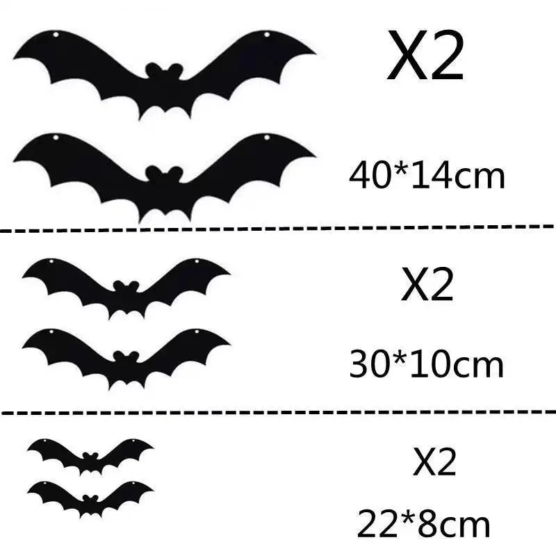Halloween Wall Bats Glow-In-The-Dark Multi-Size Set