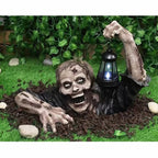 Halloween Wall Decoration 3D Crawling Zombie LED Lantern Resin