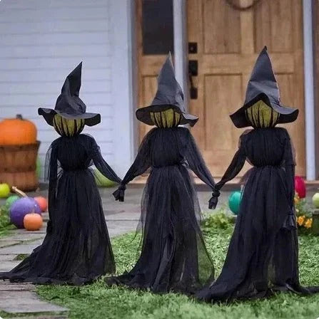 Halloween Witch Stake Decoration Lighted & Sound-Responsive