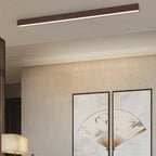 Hallway Ceiling Light Flush-Mount Built-In LED Wood Finish