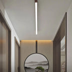 Hallway Ceiling Light Flush-Mount Built-In LED Wood Finish