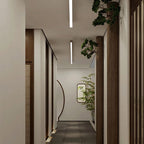 Hallway Ceiling Light Flush-Mount Built-In LED Wood Finish