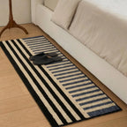 Hallway Runner Rug Soft Textile Striped Easy Care