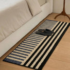 Hallway Runner Rug Soft Textile Striped Easy Care
