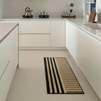 Hallway Runner Rug Soft Textile Striped Easy Care