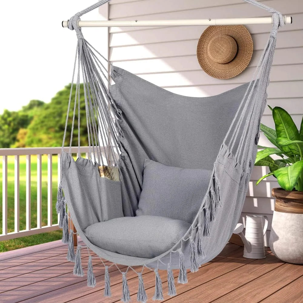 Hammock Chair Spreader Bar Side Pocket 500 lb Capacity