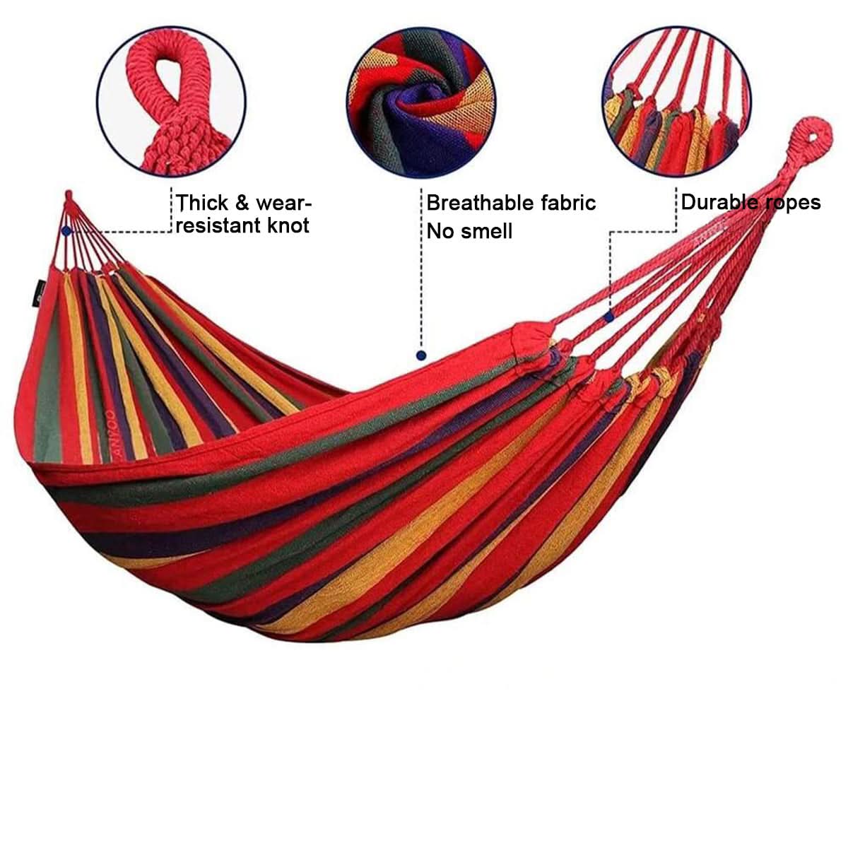Hammock For Two Portable Breathable Cotton Blend