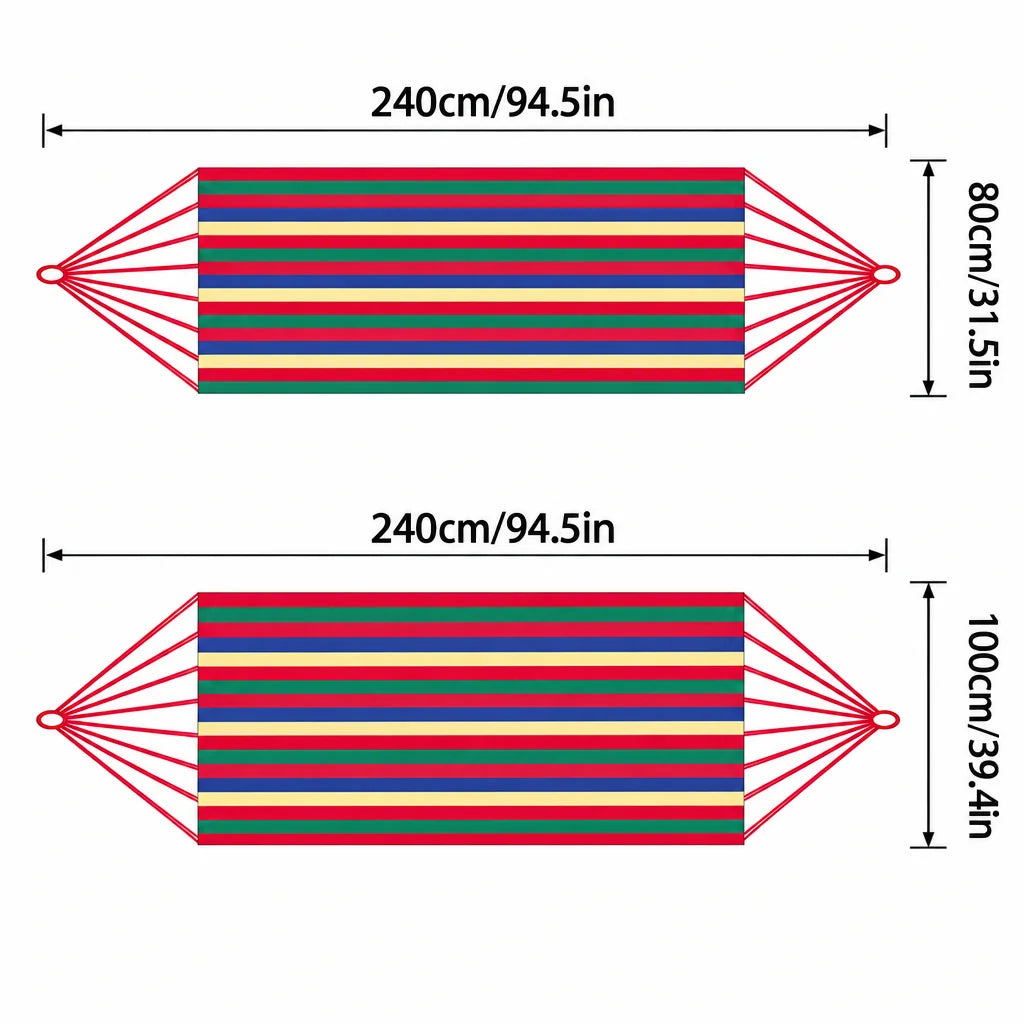 Hammock For Two Portable Breathable Cotton Blend
