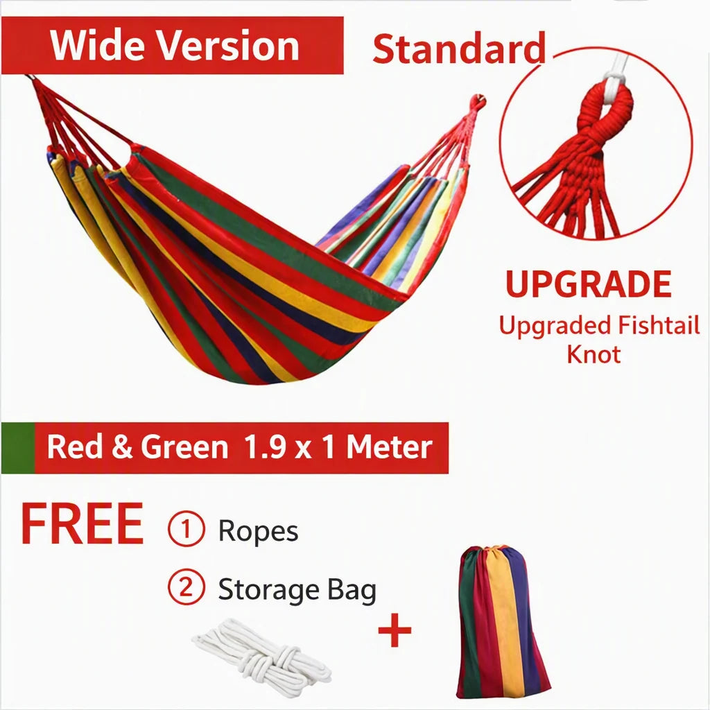 Hammock For Two Portable Breathable Cotton Blend