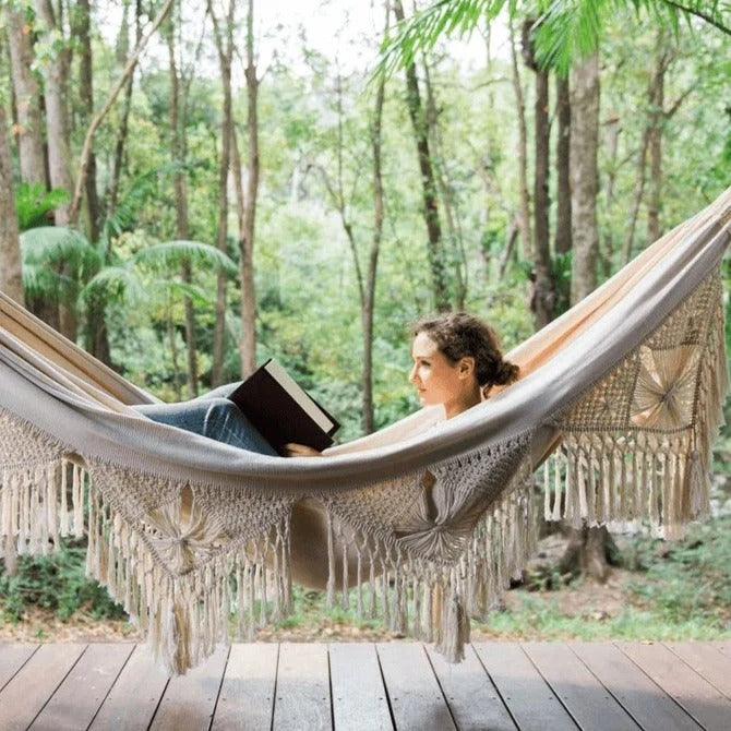 Hammock Handwoven Cotton Double 551 lb Capacity