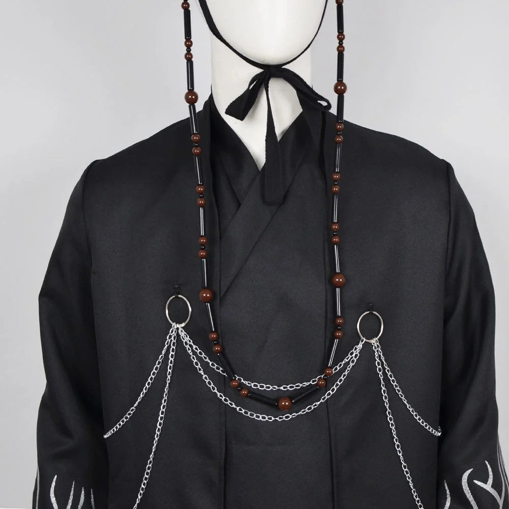 Hanbok Costume Set Silver Flame Mesh Hat & Chains
