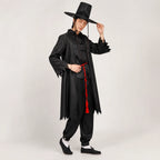 Hanbok Costume Set Silver Flame Mesh Hat & Chains