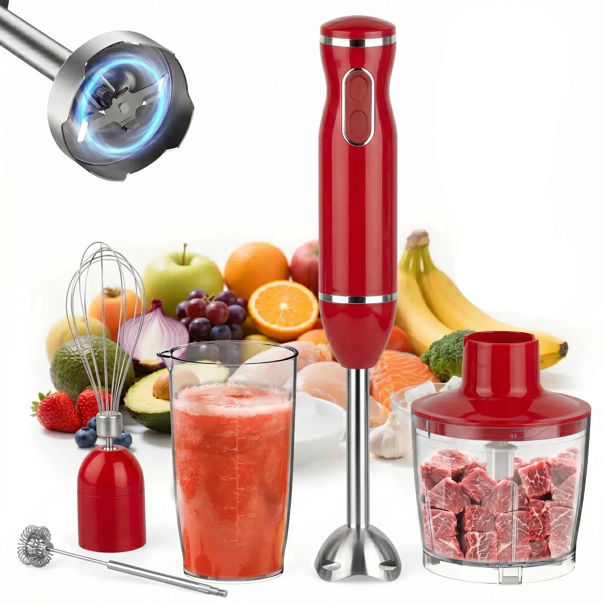 Hand Blender 5-in-1 1000W Stainless Steel Blades