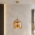 Hand-Blown Glass Adjustable Cord Pendant Light (Switchable LED)