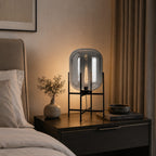 Hand-Blown Glass LED-Compatible Table Lamp