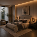 Hand-Blown Glass LED-Compatible Table Lamp