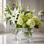 Hand-Blown Lead-Free Glass Vase & Hurricane Candle Holder