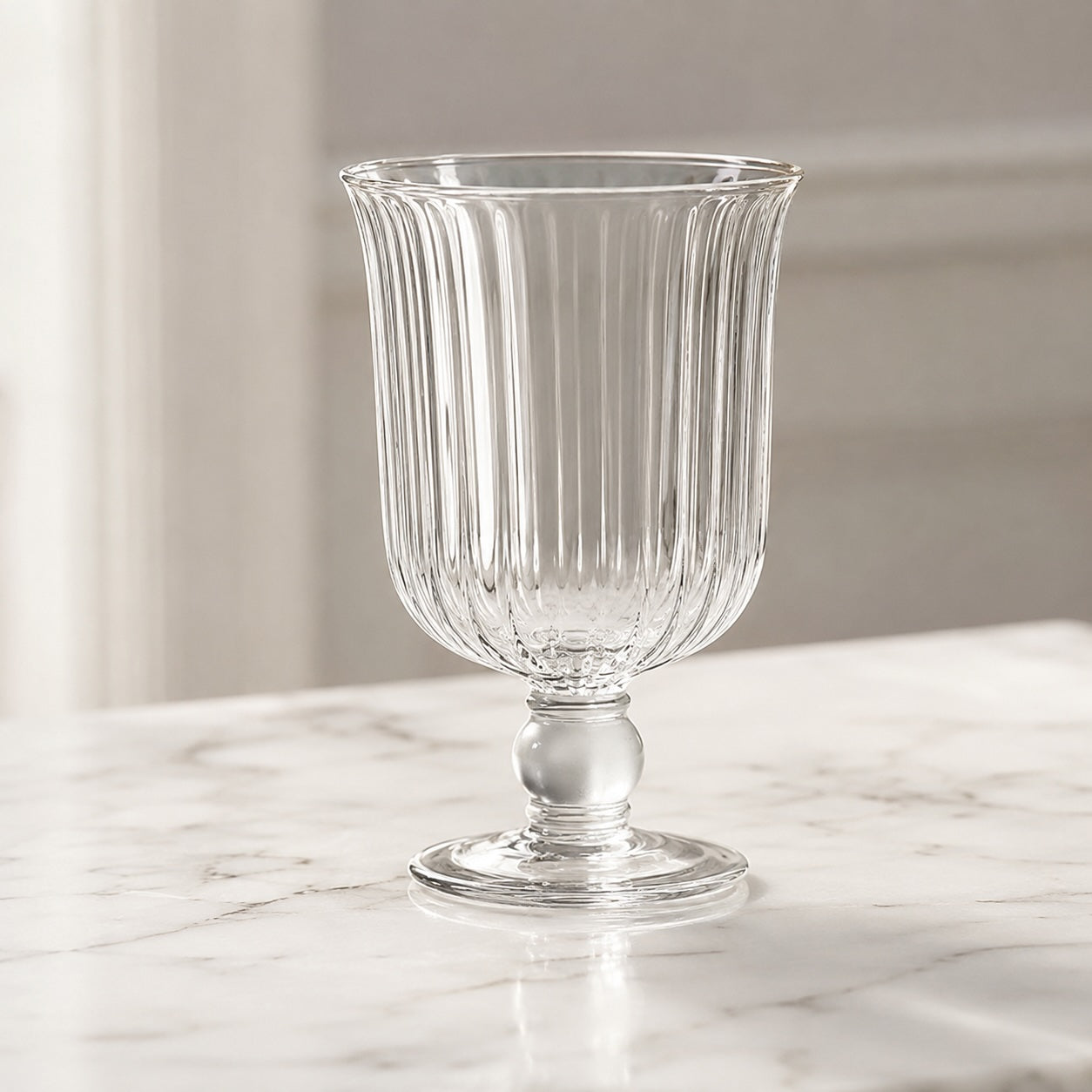 Hand-Blown Lead-Free Glass Vase & Hurricane Candle Holder