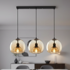 Hand-Blown Smoked Glass Dimmable Pendant Light (Hardwired)
