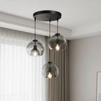 Hand-Blown Smoked Glass Dimmable Pendant Light (Hardwired)