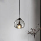 Hand-Blown Smoked Glass Dimmable Pendant Light (Hardwired)