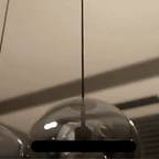 Hand-Blown Smoked Glass Dimmable Pendant Light (Hardwired)