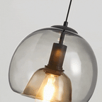 Hand-Blown Smoked Glass Dimmable Pendant Light (Hardwired)