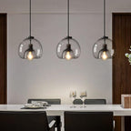 Hand-Blown Smoked Glass Dimmable Pendant Light (Hardwired)