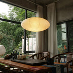 Hand-Bonded Glare-Free Mulberry Paper Pendant Light (Adjustable Height)