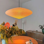 Hand-Bonded Glare-Free Mulberry Paper Pendant Light (Adjustable Height)