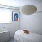 Hand-Bonded Glare-Free Mulberry Paper Pendant Light (Adjustable Height)