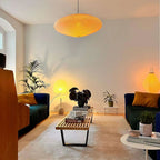 Hand-Bonded Glare-Free Mulberry Paper Pendant Light (Adjustable Height)