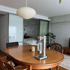Hand-Bonded Glare-Free Mulberry Paper Pendant Light (Adjustable Height)