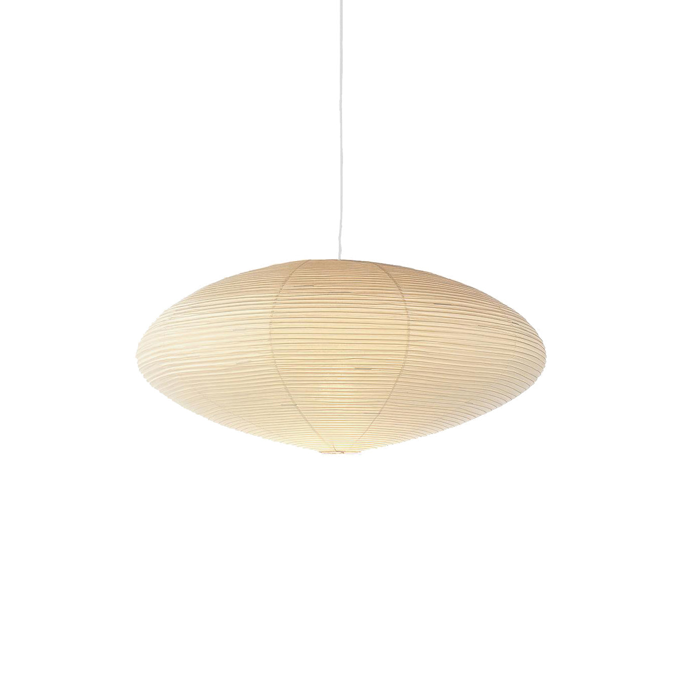 Hand-Bonded Glare-Free Mulberry Paper Pendant Light (Adjustable Height)