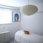 Hand-Bonded Glare-Free Mulberry Paper Pendant Light (Adjustable Height)