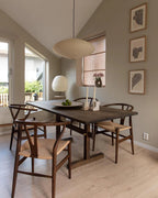 Hand-Bonded Glare-Free Mulberry Paper Pendant Light (Adjustable Height)