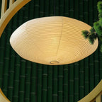 Hand-Bonded Glare-Free Mulberry Paper Pendant Light (Adjustable Height)