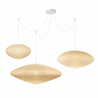 Hand-Bonded Glare-Free Mulberry Paper Pendant Light (Adjustable Height)