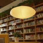 Hand-Bonded Glare-Free Mulberry Paper Pendant Light (Adjustable Height)