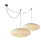 Hand-Bonded Glare-Free Mulberry Paper Pendant Light (Adjustable Height)