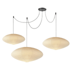 Hand-Bonded Glare-Free Mulberry Paper Pendant Light (Adjustable Height)